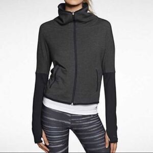Nike Fearless & Bold Dri-FIT French Terry Jacket Women’s Size Small grey & black